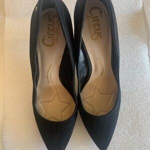 Black Suede Stiletto Sam Edelman Circus 8.5